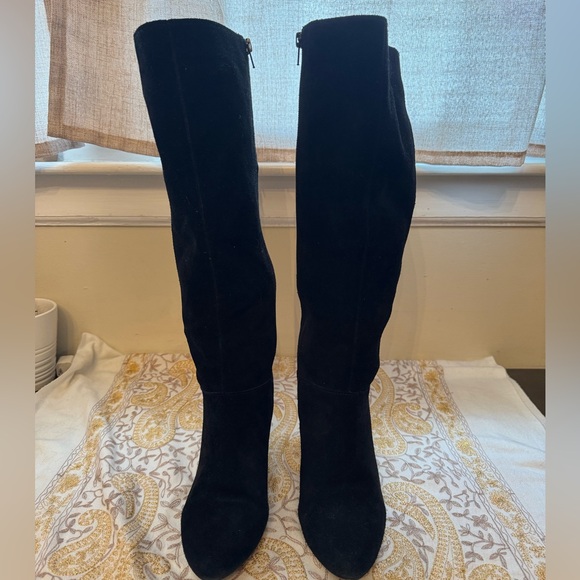 Corso Como Black Suede Heeled Boots - Picture 2 of 6